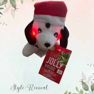 SOLD Plush Holiday Puppy with Lights & Sound - “We Wish You a Merry Christmas”